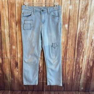 Vigoss Girl's The Stevie Distressed Light Blue Straight Leg Jeans Size 10